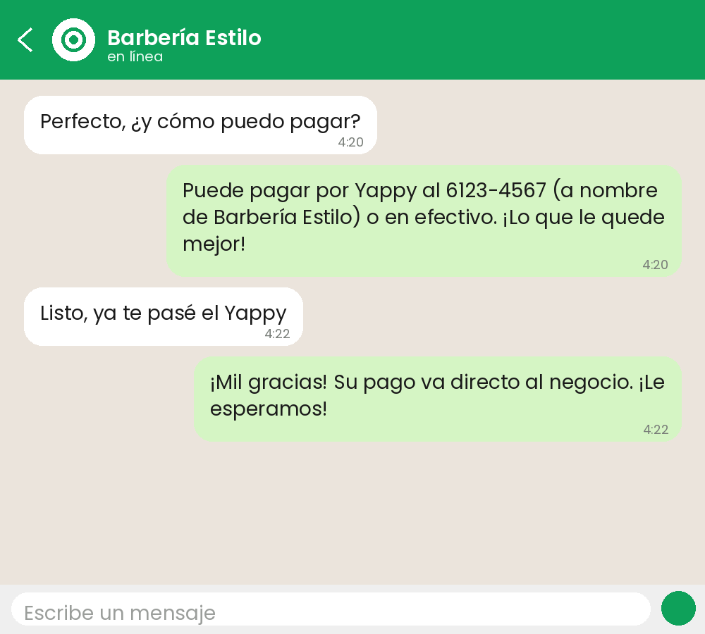 Cobro por chat