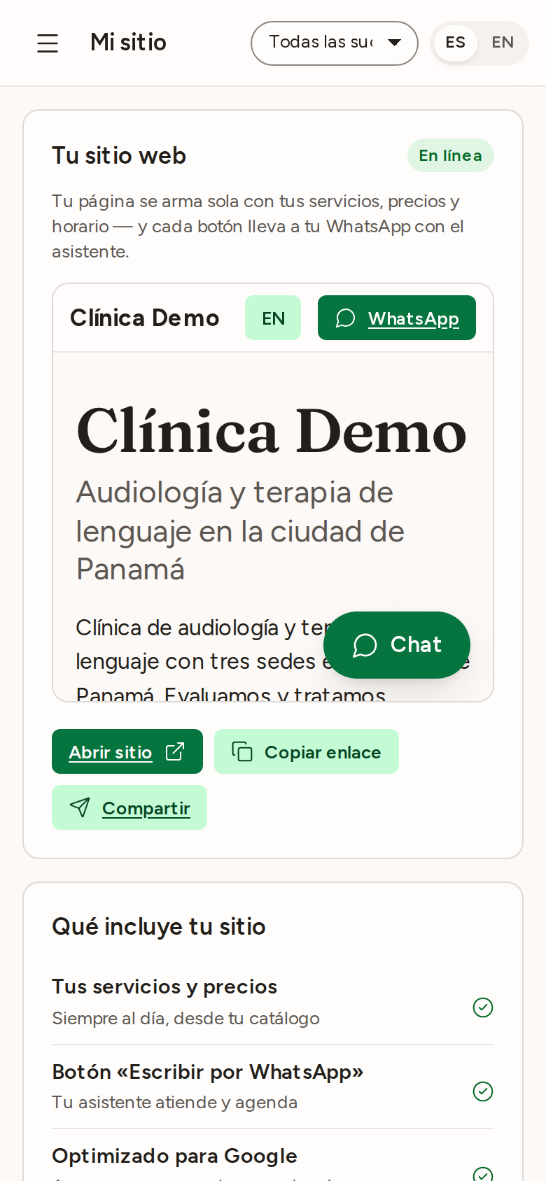 Sitio web